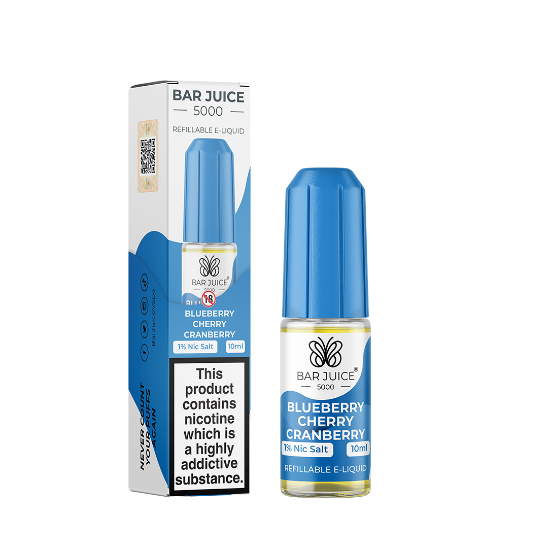 Bar Juice 5000 Blueberry Cherry Cranberry 10mg 10ml verified packaging