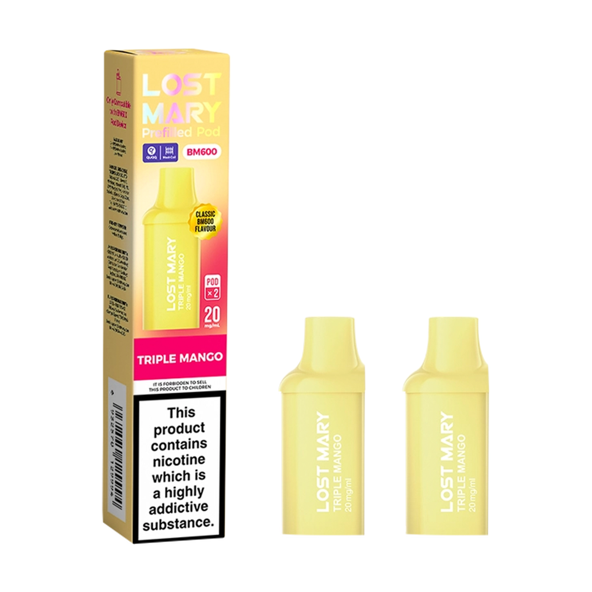 Triple Mango Lost Mary BM600 Pods | Isle of Vapes