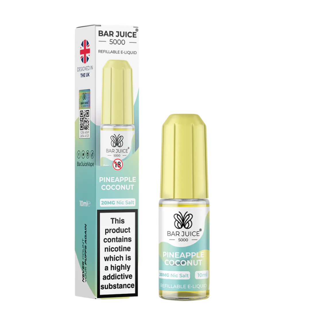 Bar Juice 5000 Pineapple Coconut 20mg 10ml verified packaging