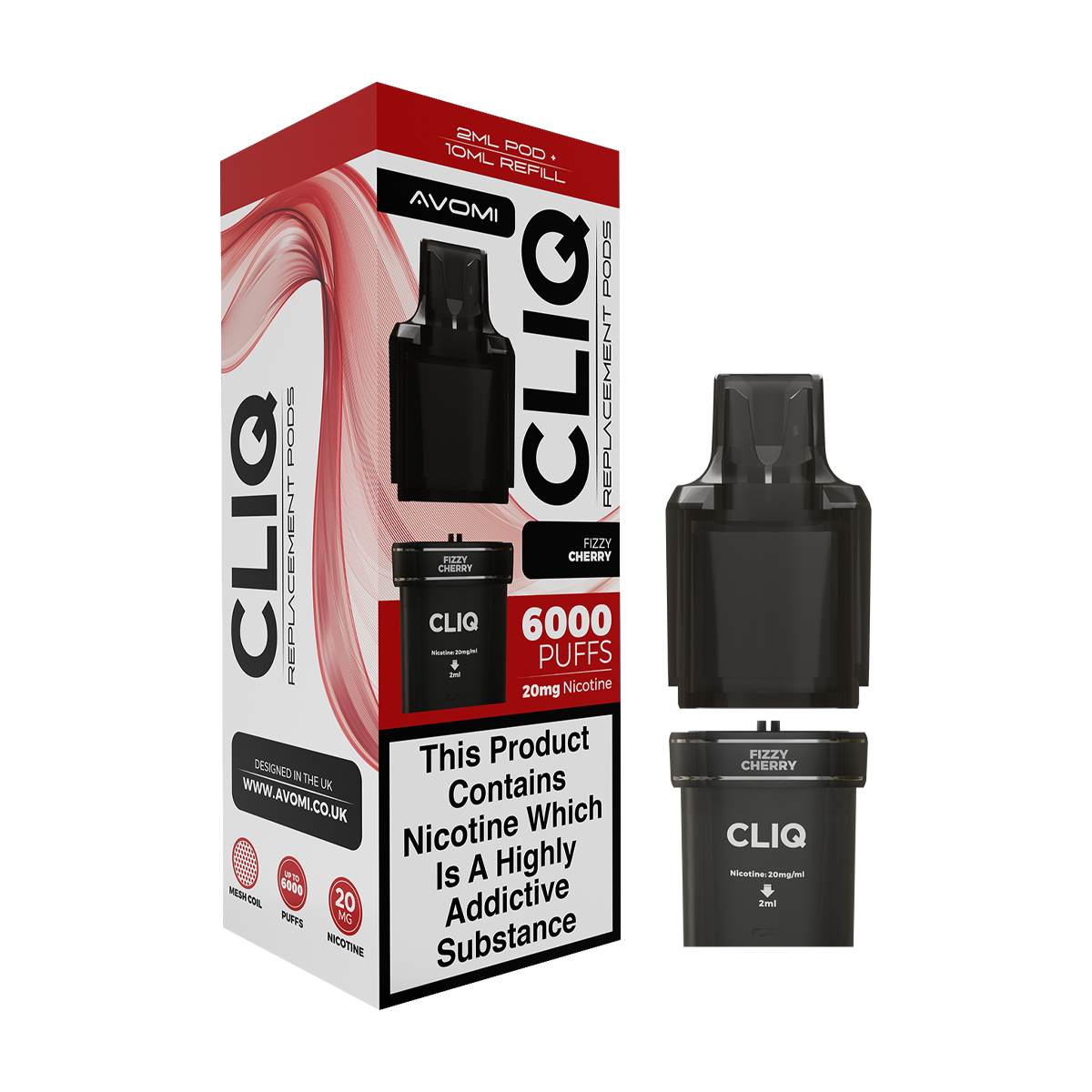Fizzy Cherry Avomi Cliq 6000 Refill Pack