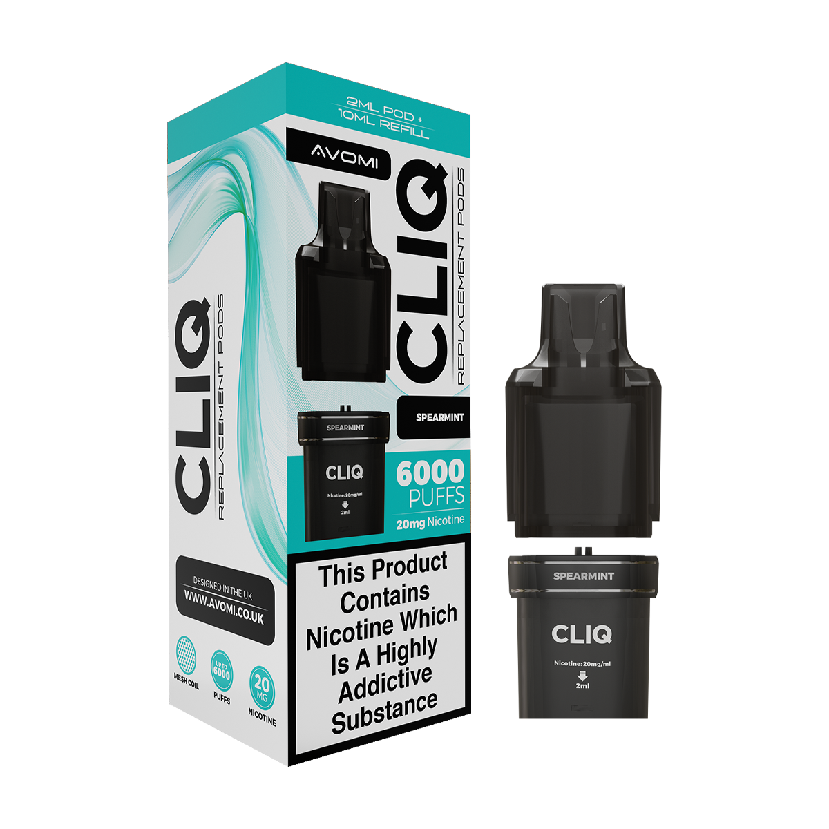 Spearmint Avomi Cliq 6000 Refill Pack