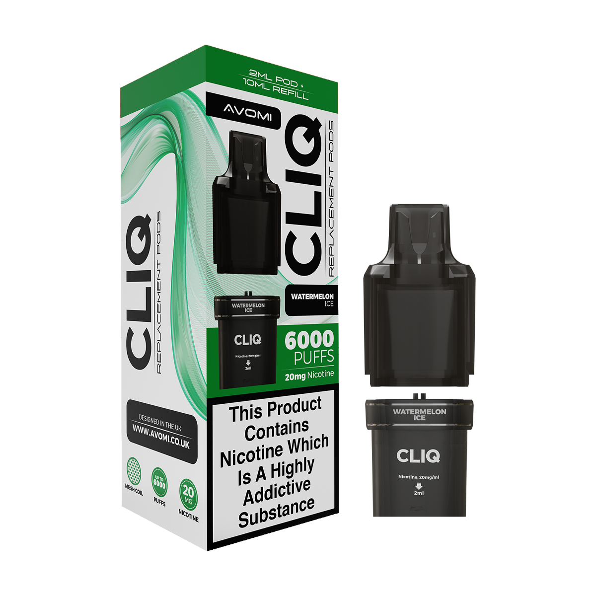 Watermelon Ice Avomi Cliq 6000 Refill Pack
