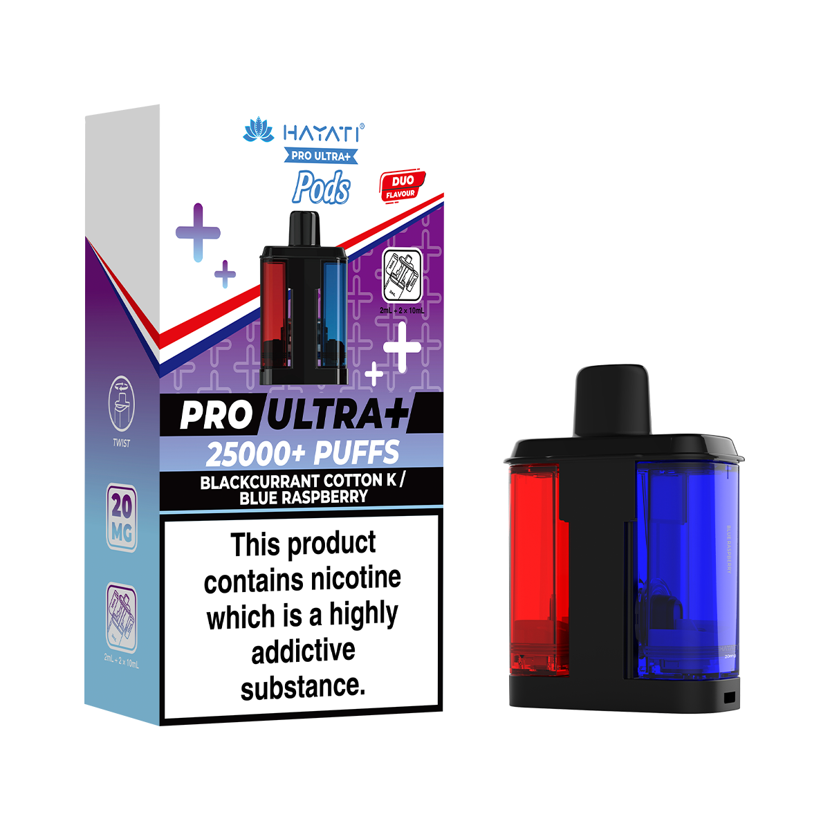 Blackcurrant Cotton K / Blue Raspberry Hayati Pro Ultra Plus Refill Pack | Isle of Vapes