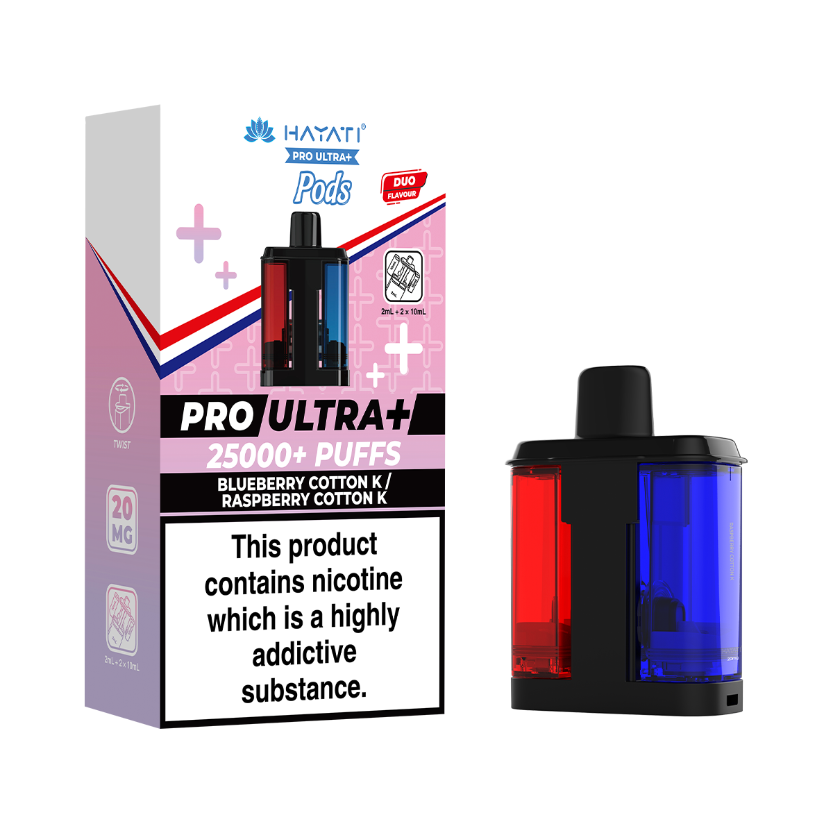 Blueberry Cotton K / Raspberry Cotton K Hayati Pro Ultra Plus Refill Pack | Isle of Vapes