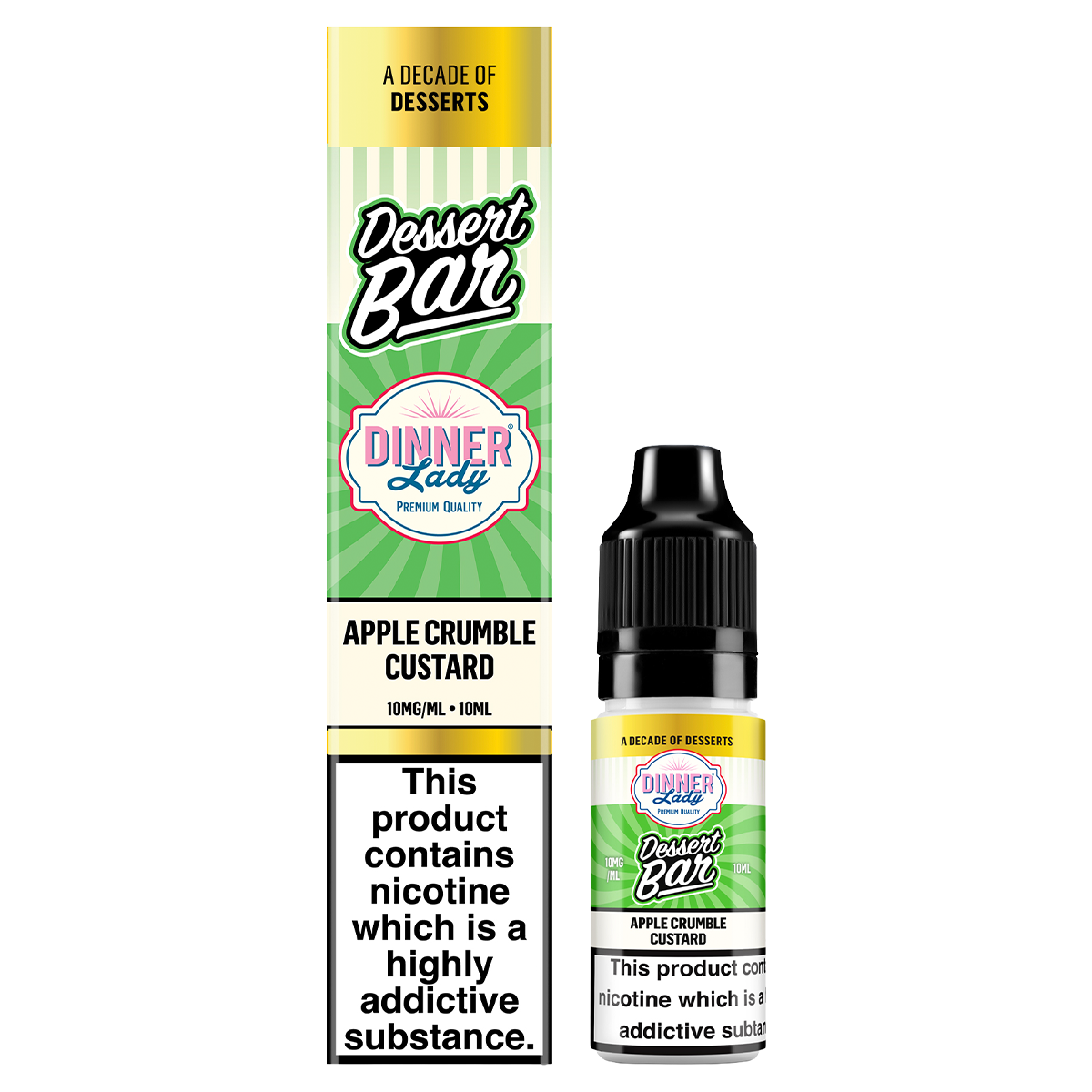 Apple Crumble Custard Nic Salt by Dinner Lady Dessert Bar Range