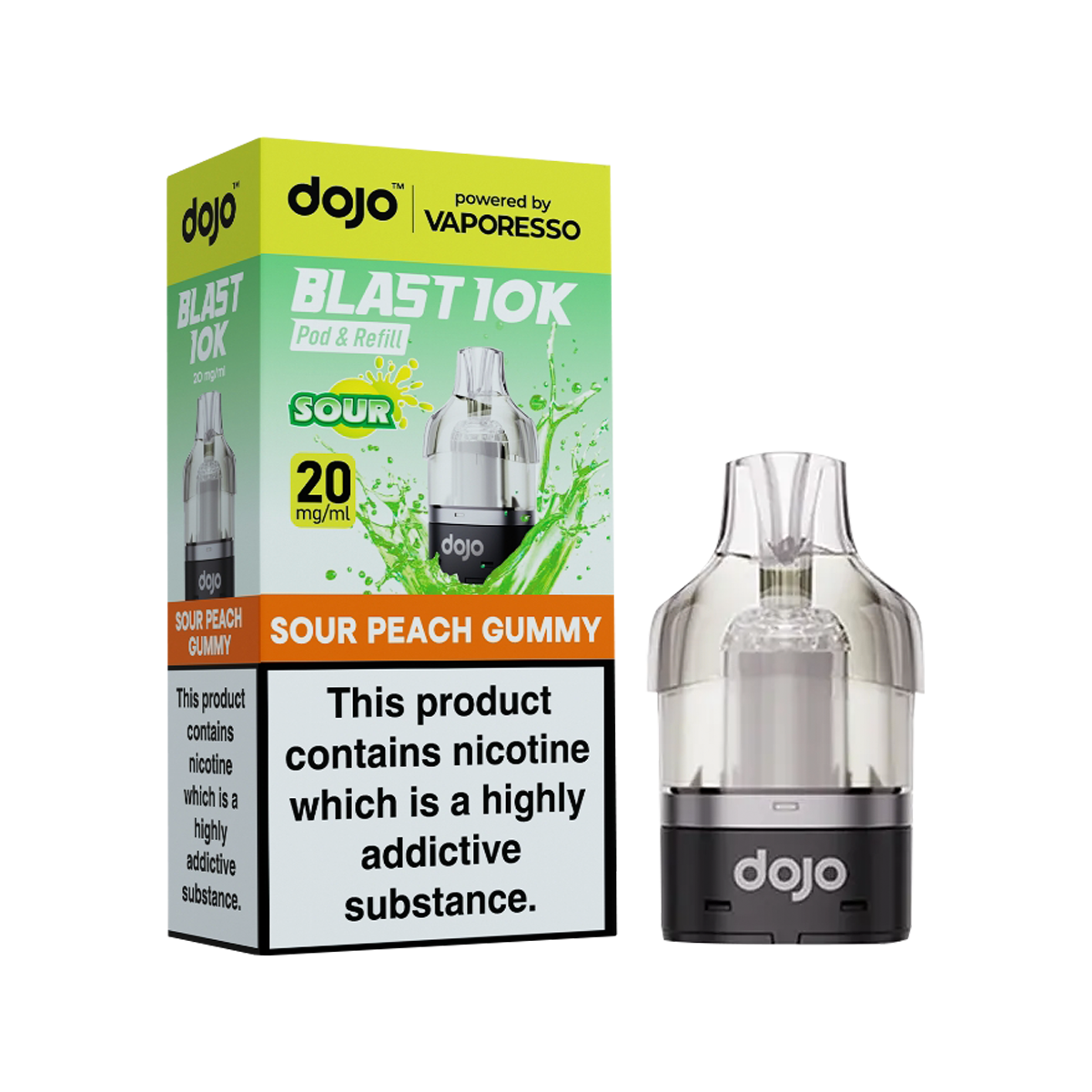 Sour Peach Gummy Dojo Blast 10K Refill Pack