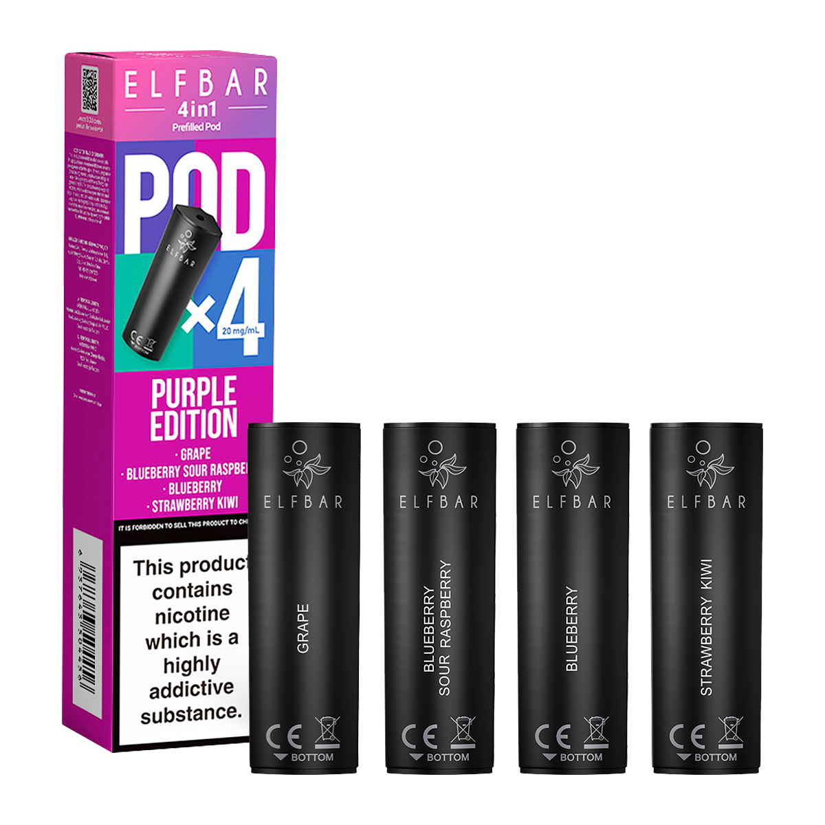 Purple Edition Elfbar 4in1 Pods | Isle of Vapes