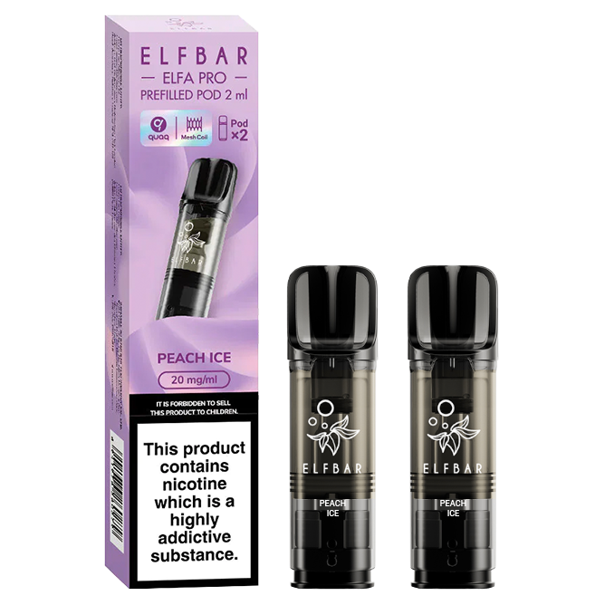 Peach Ice Elfbar Elfa Pro Pods | Isle of Vapes