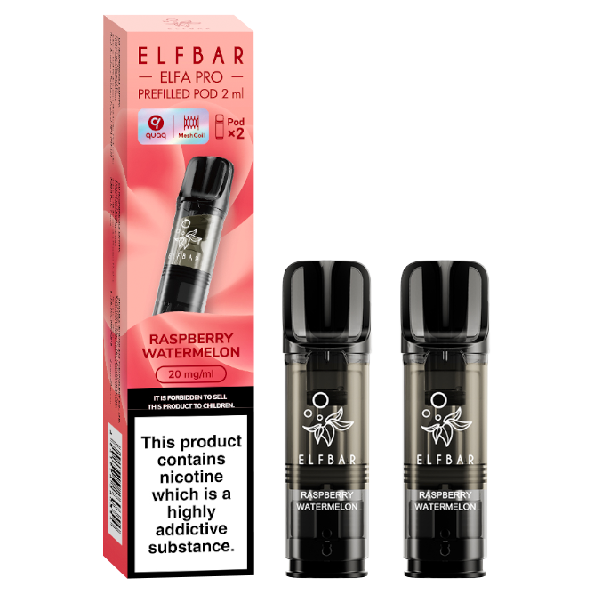 Raspberry Watermelon Elfbar Elfa Pro Pods | Isle of Vapes