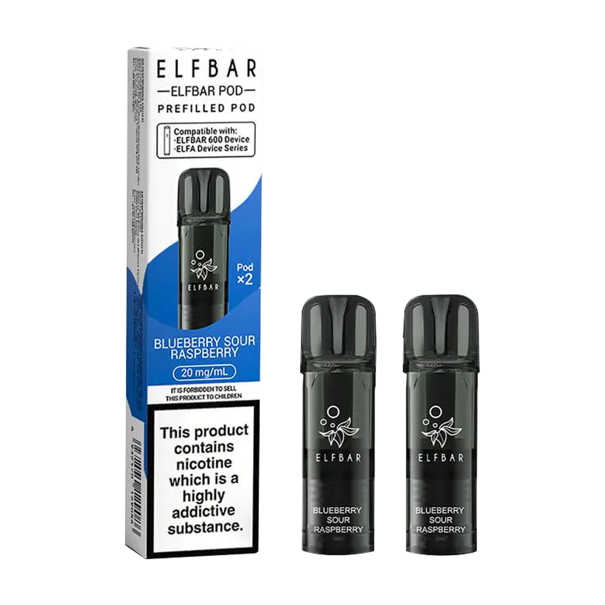Blueberry Sour Raspberry Elfbar 600 Pods | Isle of Vapes