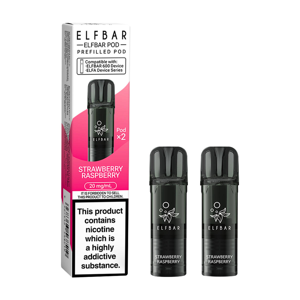 Strawberry Raspberry Elfbar 600 Pods