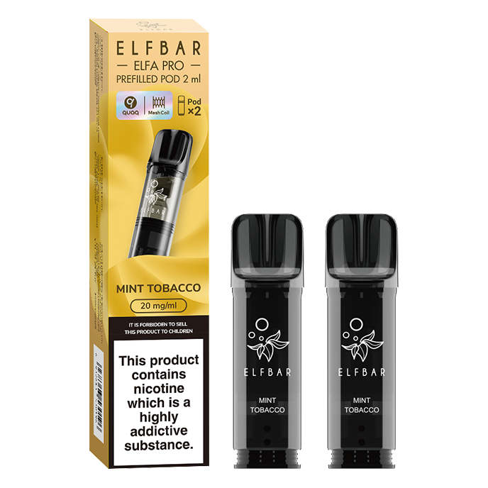 Mint Tobacco Elfbar Elfa Pro Pods | Isle of Vapes