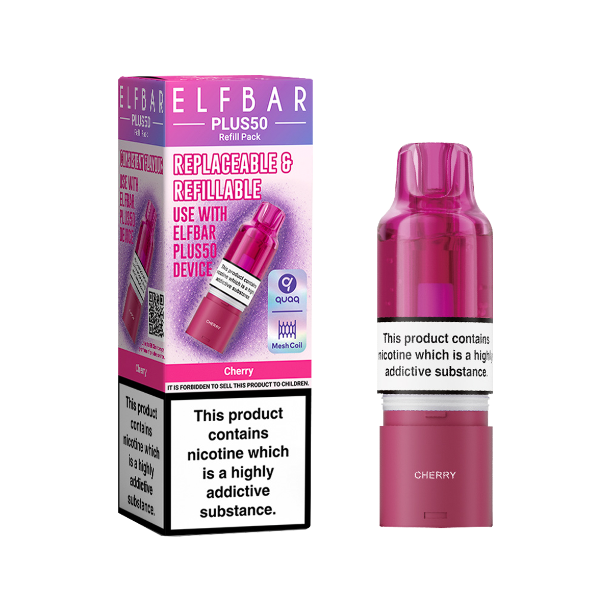 Cherry ElfBar Plus 50 Refill Pack