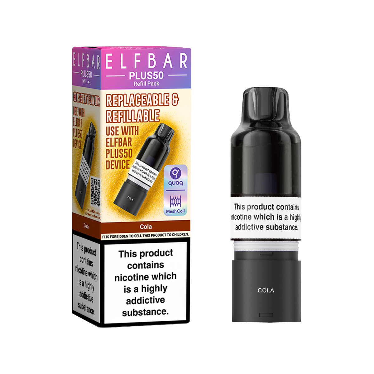 Cola ElfBar Plus 50 Refill Pack