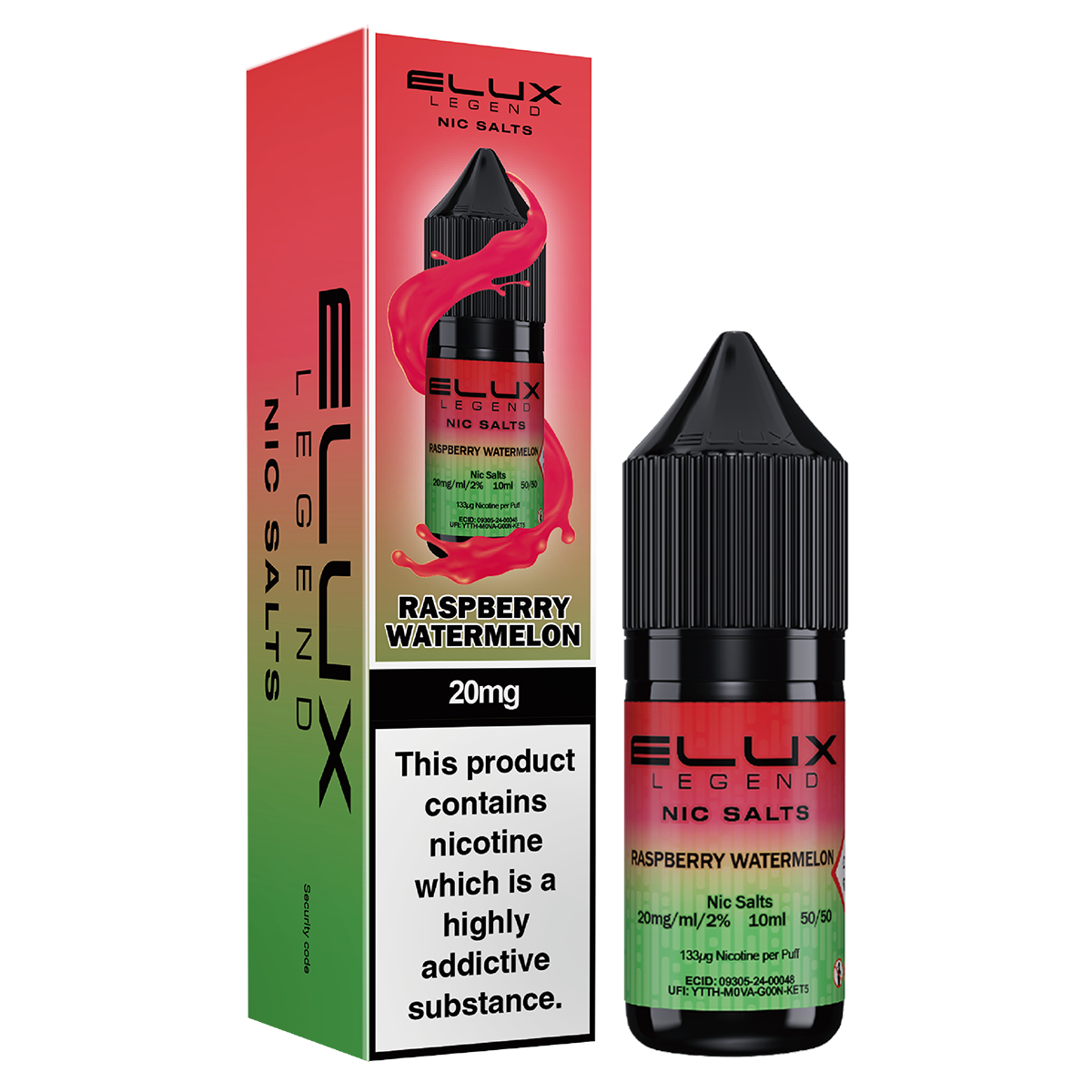 Raspberry Watermelon Nic Salt by Elux 10ml | Isle of Vapes