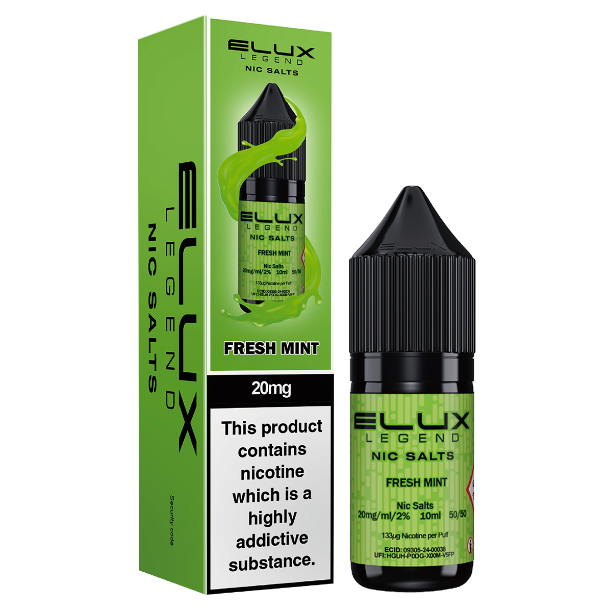 Fresh Mint Nic Salt by Elux 10ml | Isle of Vapes
