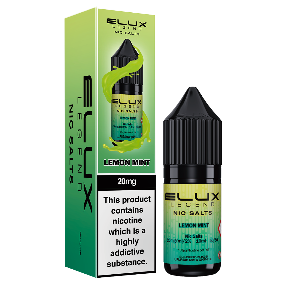 Lemon Mint Nic Salt by Elux 10ml | Isle of Vapes