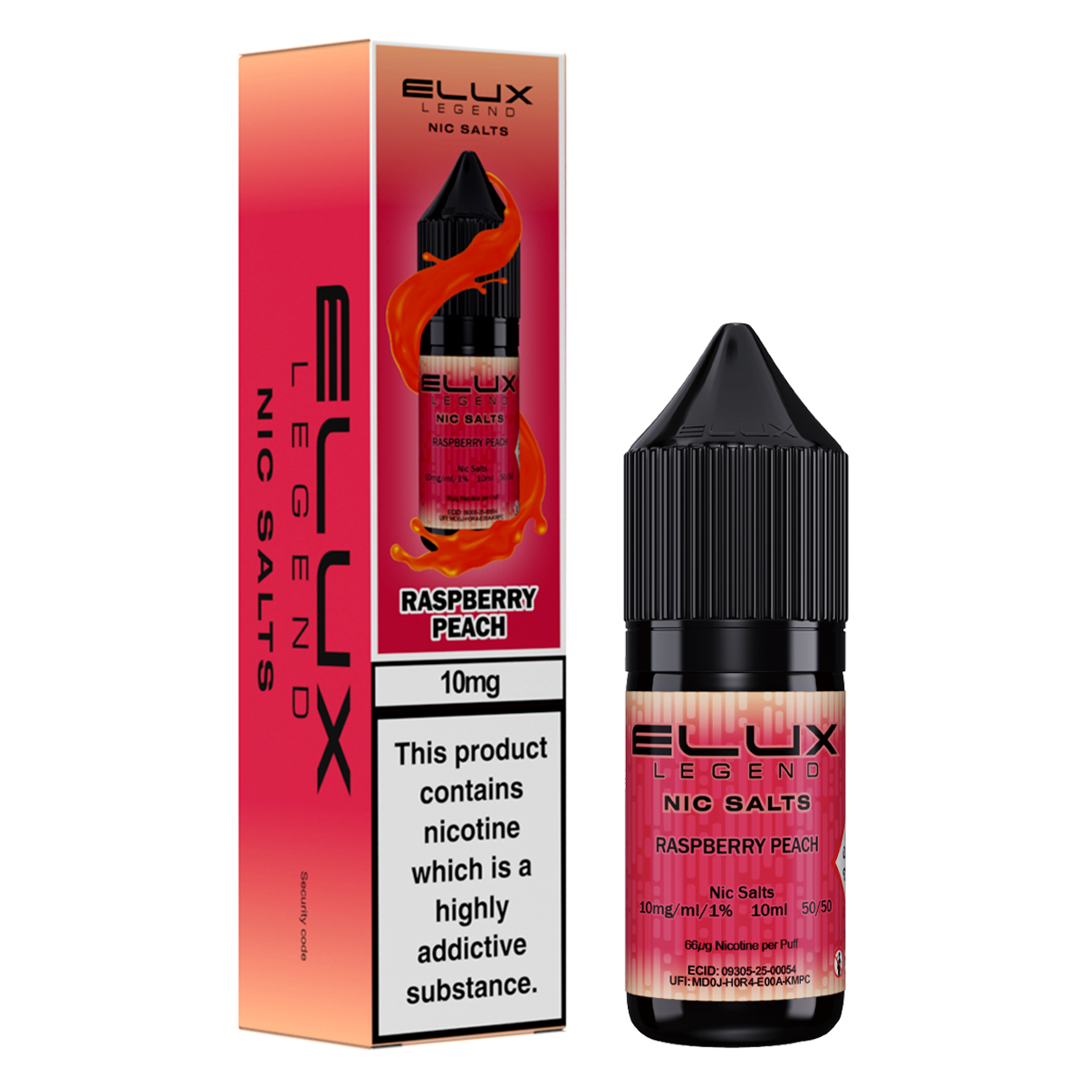 Raspberry Peach Nic Salt by Elux 10ml