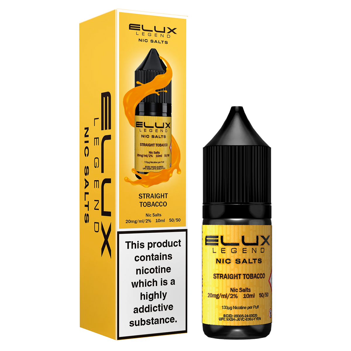 Straight Tobacco Nic Salt by Elux 10ml | Isle of Vapes