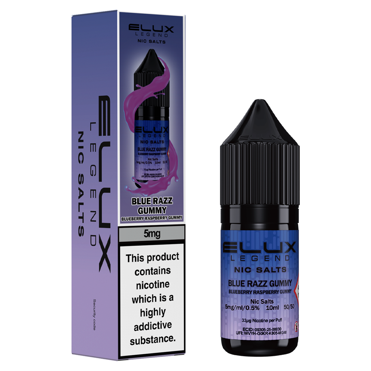 Blue Razz Gummy Nic Salt by Elux 10ml | Isle of Vapes