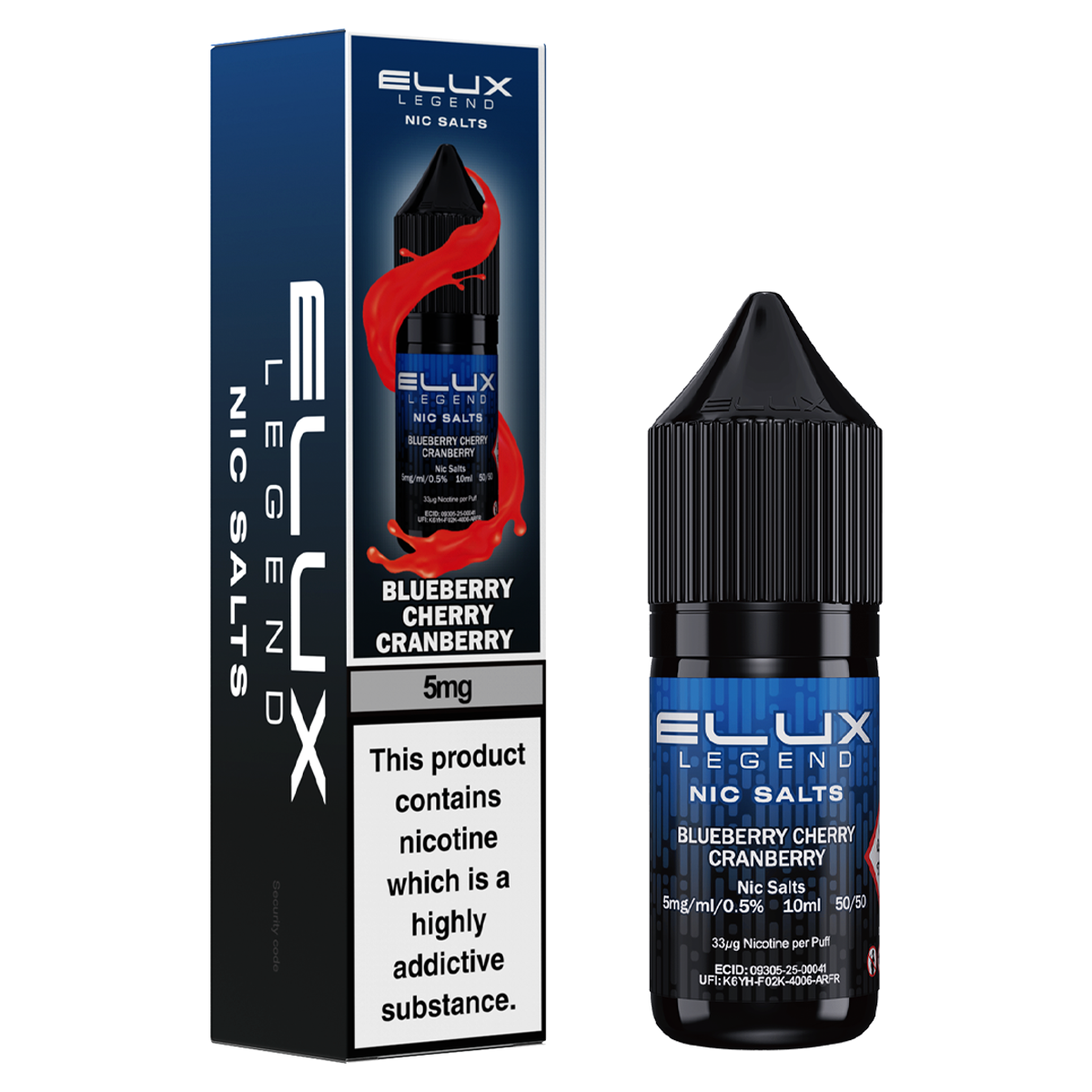 Blueberry Cherry Cranberry Nic Salt by Elux 10ml | Isle of Vapes
