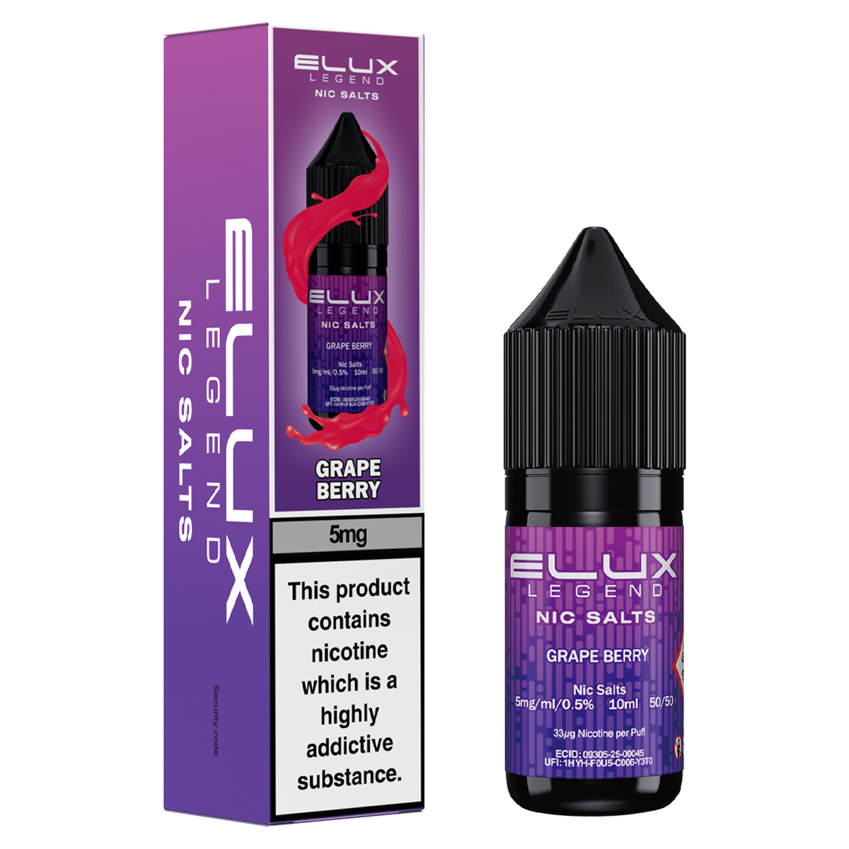 Grape Berry Nic Salt by Elux 10ml | Isle of Vapes