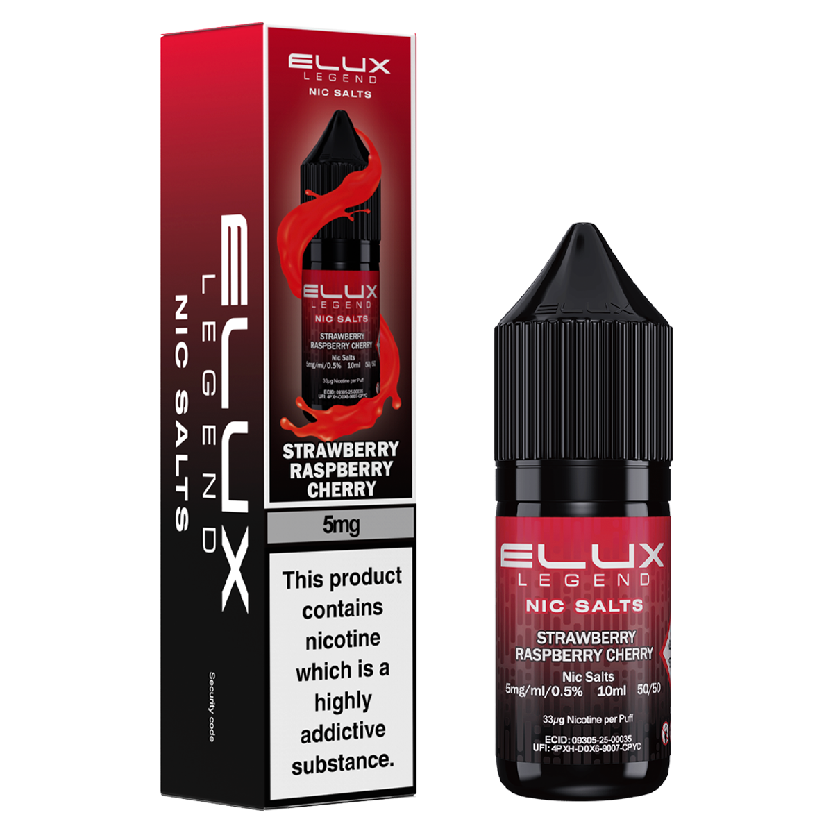 Strawberry Raspberry Cherry Nic Salt by Elux 10ml | Isle of Vapes