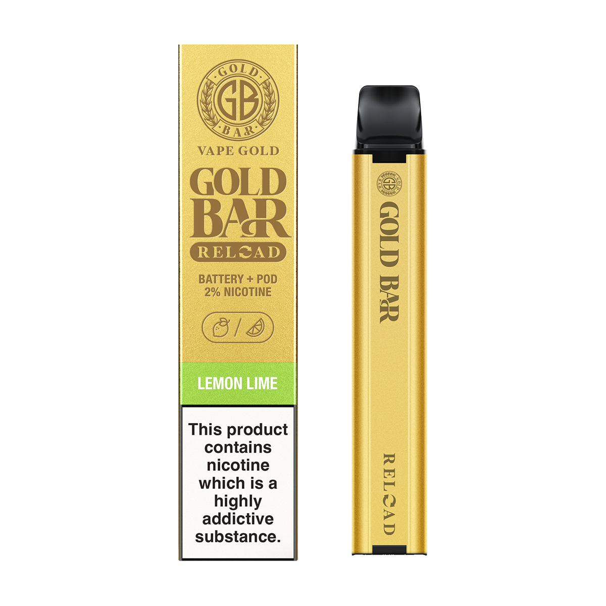 Lemon Lime Gold Bar Reload Prefilled Pod Kit | Isle of Vapes