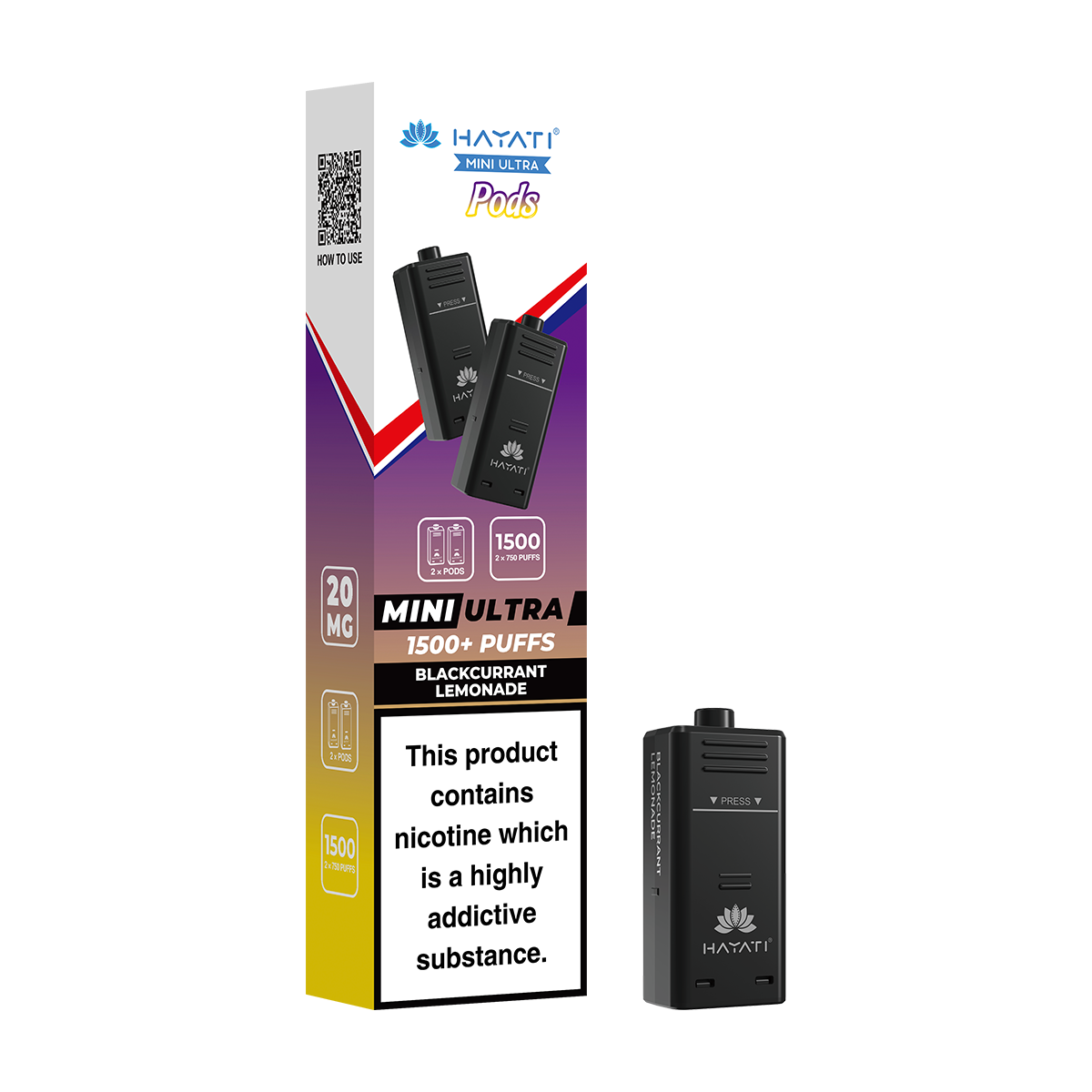 Blackcurrant Lemonade Hayati Mini Ultra Refill Pack | Isle of Vapes