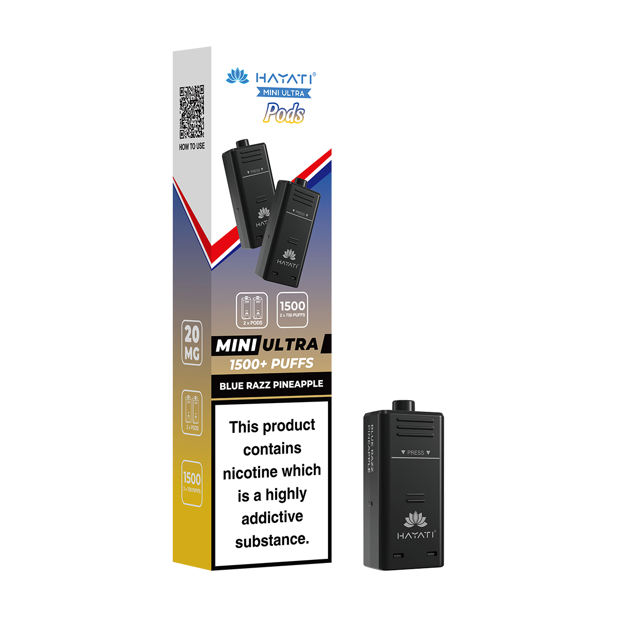 Blue Razz Pineapple Hayati Mini Ultra Refill Pack | Isle of Vapes
