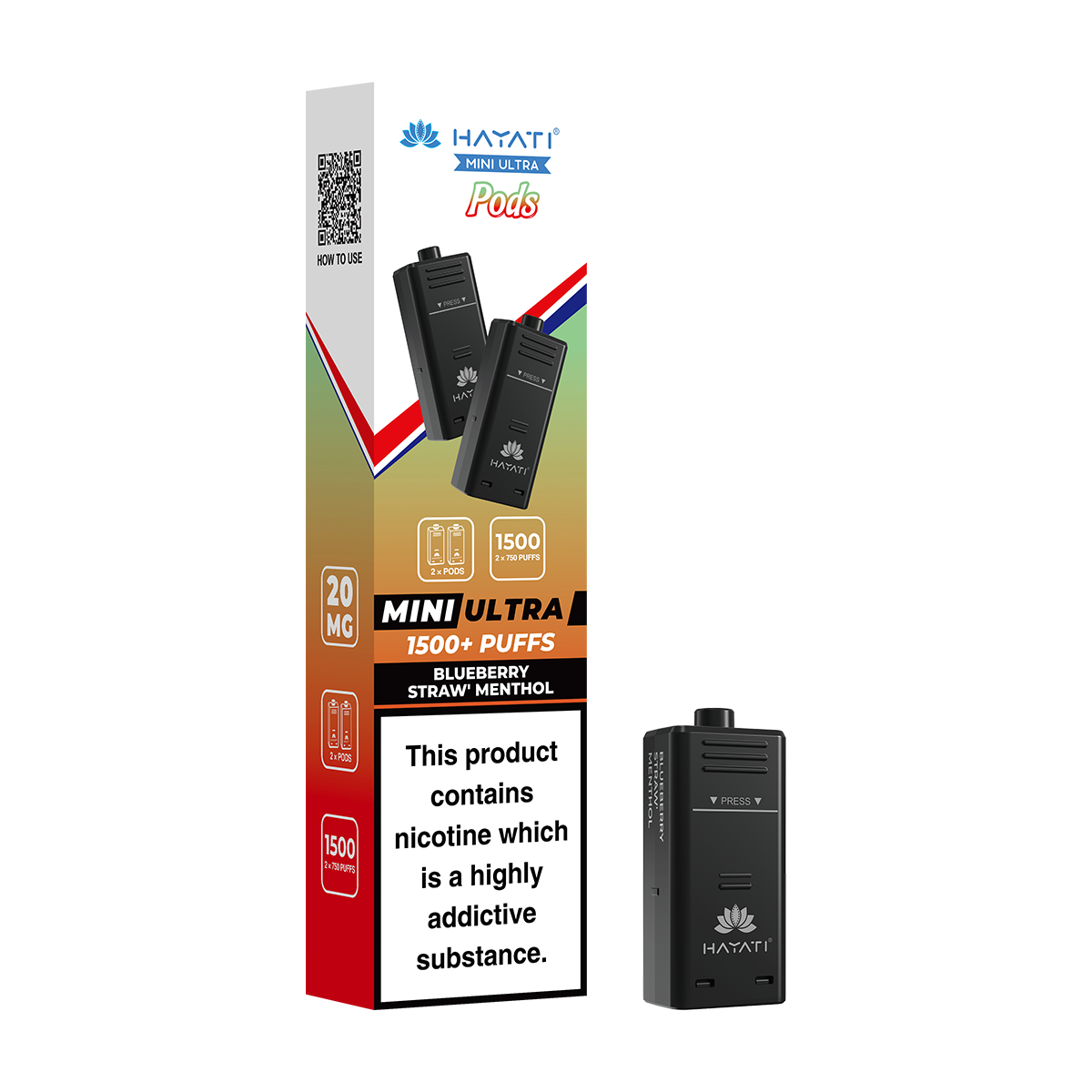 Blueberry Straw' Menthol Hayati Mini Ultra Refill Pack | Isle of Vapes