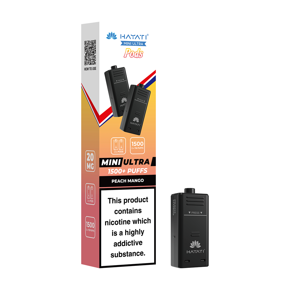 Peach Mango Hayati Mini Ultra Refill Pack | Isle of Vapes