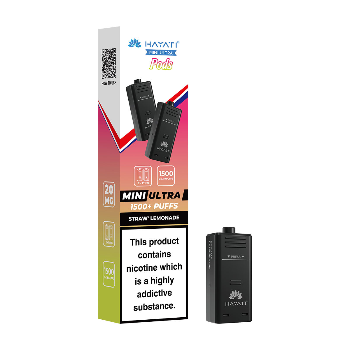 Straw' Lemonade Hayati Mini Ultra Refill Pack | Isle of Vapes