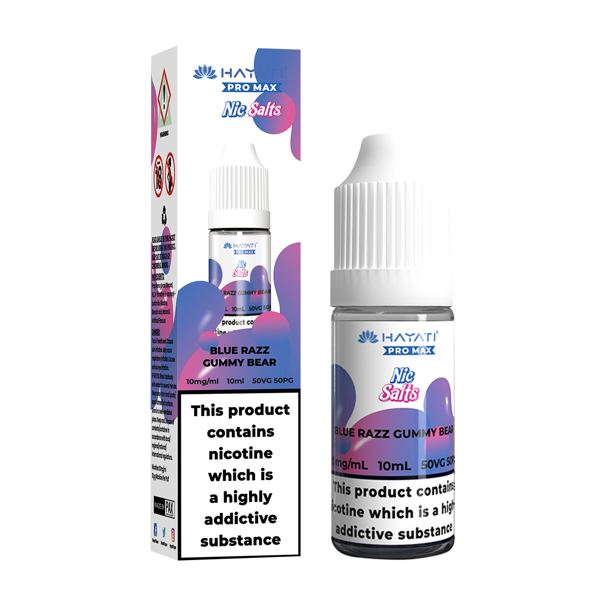 Blue Razz Gummy Bear Nic Salt by Hayati Pro Max 10ml