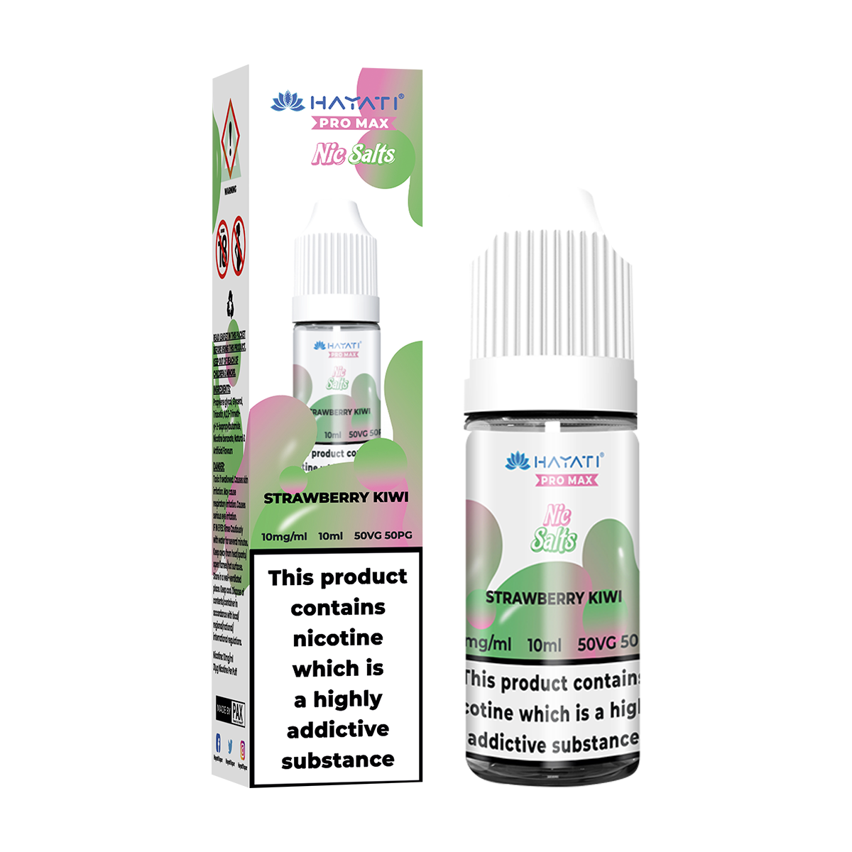 Strawberry Kiwi Nic Salt by Hayati Pro Max 10ml