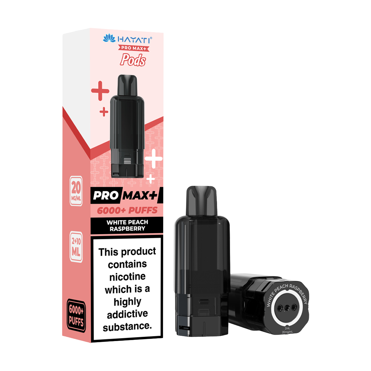 White Peach Raspberry Hayati Pro Max+ Refill Pack | Isle of Vapes