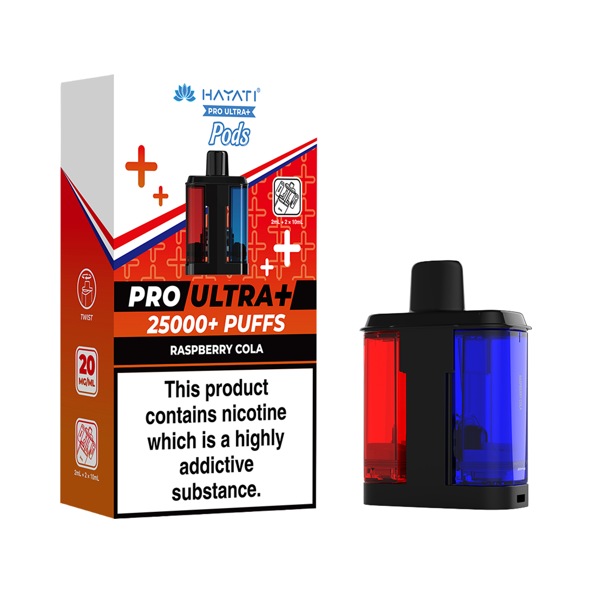 Raspberry Cola Hayati Pro Ultra Plus Refill Pack