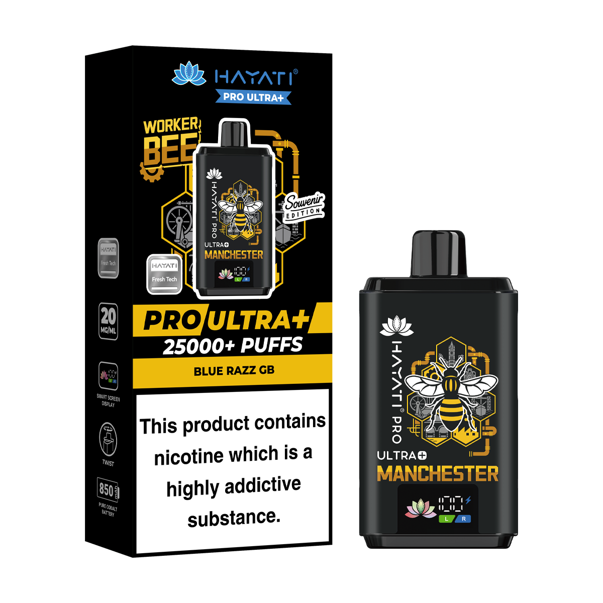 Hayati Pro Ultra Plus 25000 Manchester Souvenir Edition | Isle of Vapes