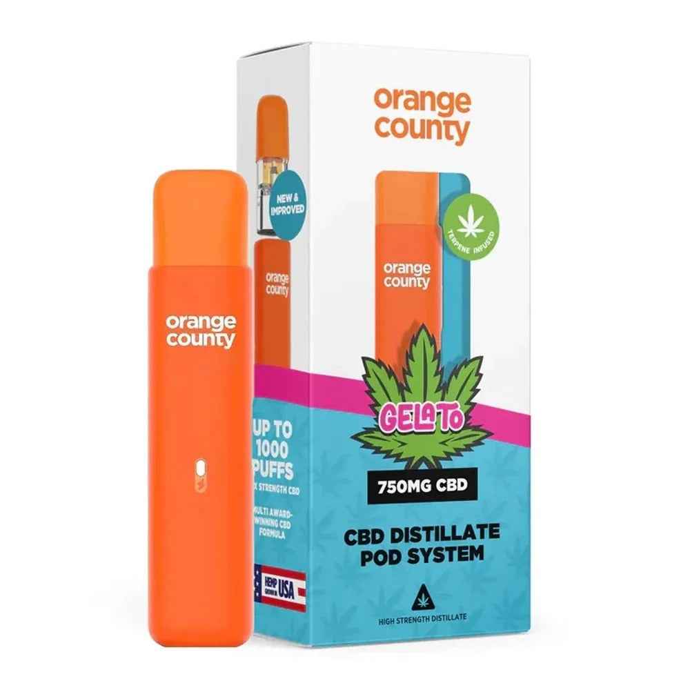Orange County Gelato CBD Distillate Pod System 750mg (1ml) - UK