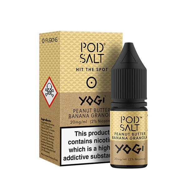 Pod Salt Yogi Peanut Butter Banana Granola 10ml Nicotine Salt E-Liquid Fusion