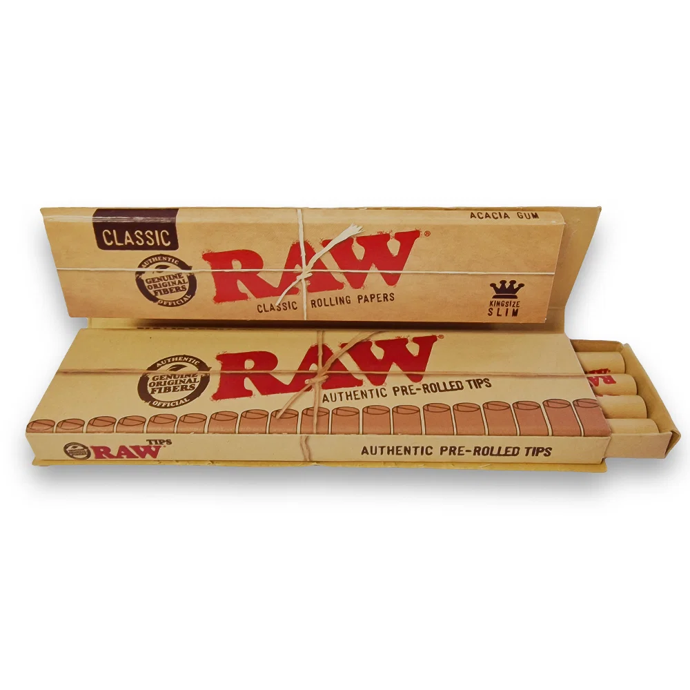 RAW Classic Connoisseur King Size Slim Rolling Papers + Pre-Rolled Tips