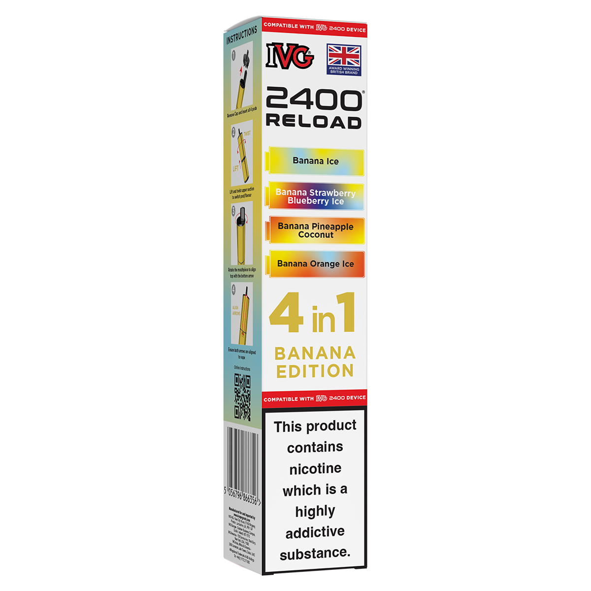 Banana Edition IVG 2400 Refill Pods | Isle of Vapes