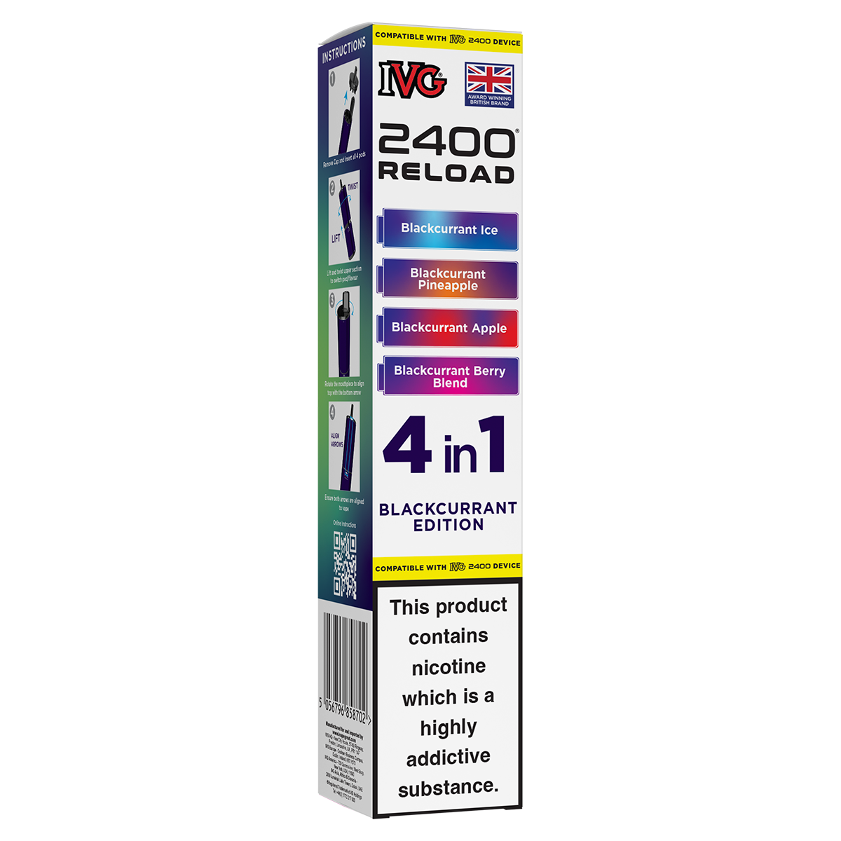 Blackcurrant Edition IVG 2400 Refill Pods | Isle of Vapes