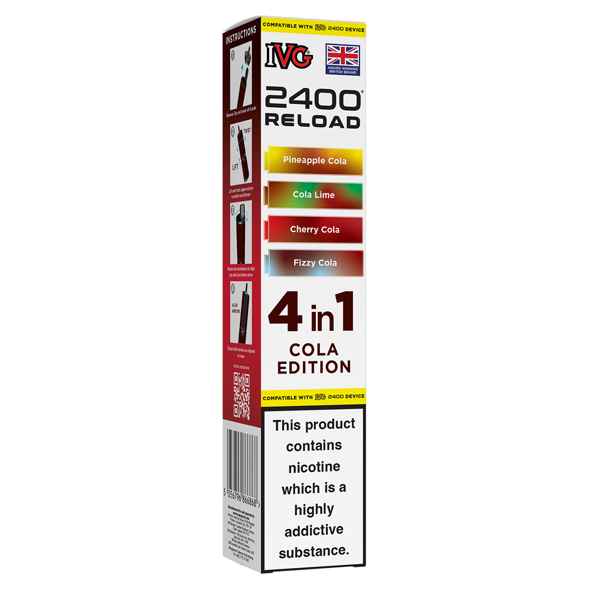 Cola Edition IVG 2400 Refill Pods | Isle of Vapes