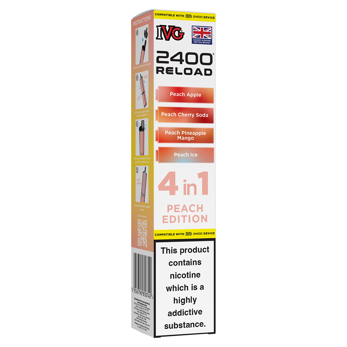 Peach Edition IVG 2400 Refill Pods | Isle of Vapes