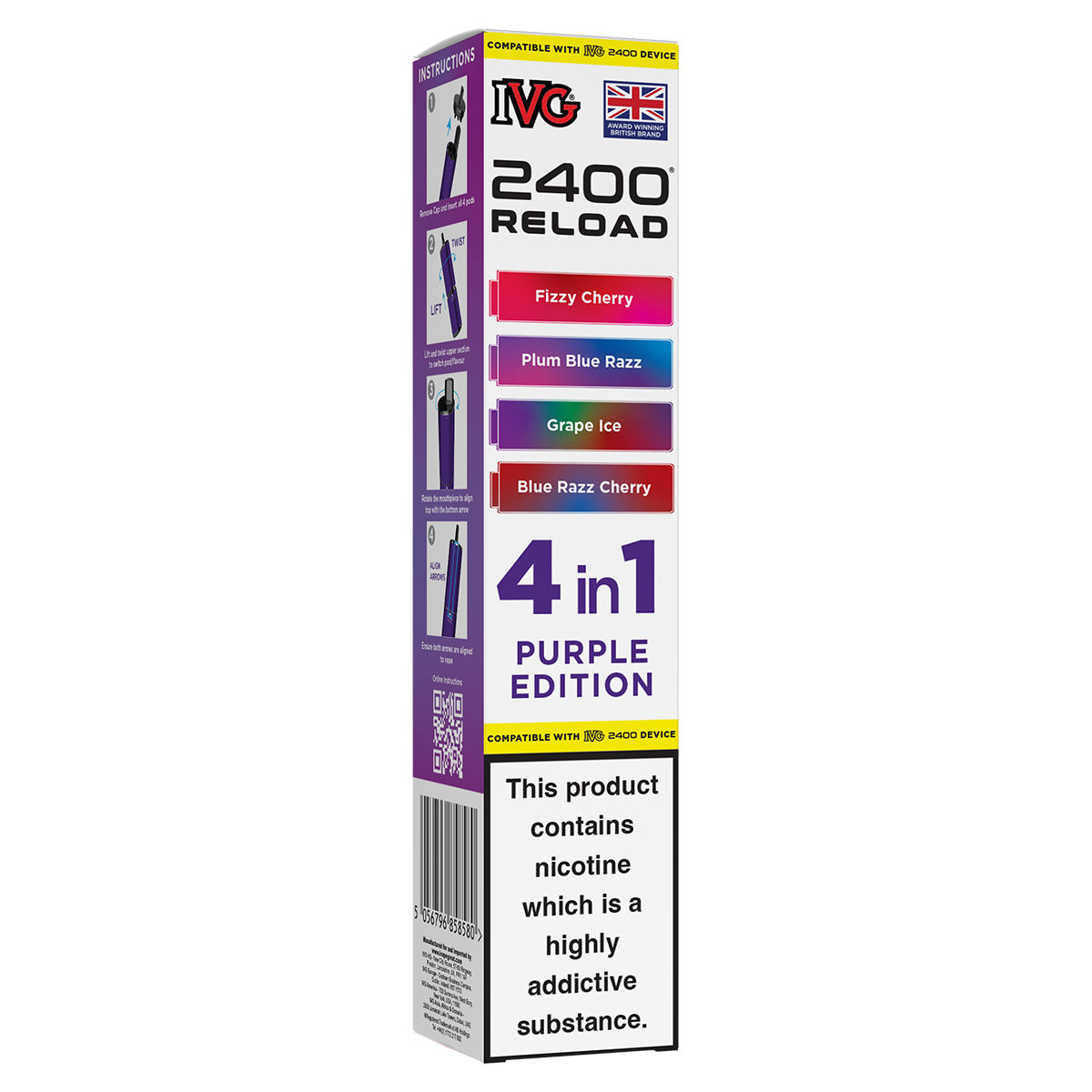Purple Edition IVG 2400 Refill Pods | Isle of Vapes
