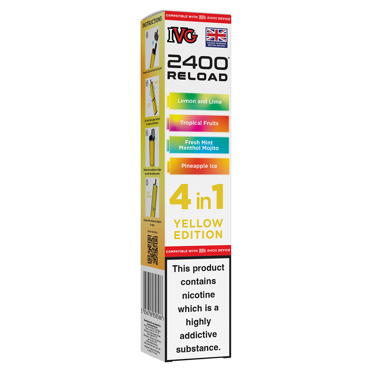 Yellow Edition IVG 2400 Refill Pods | Isle of Vapes