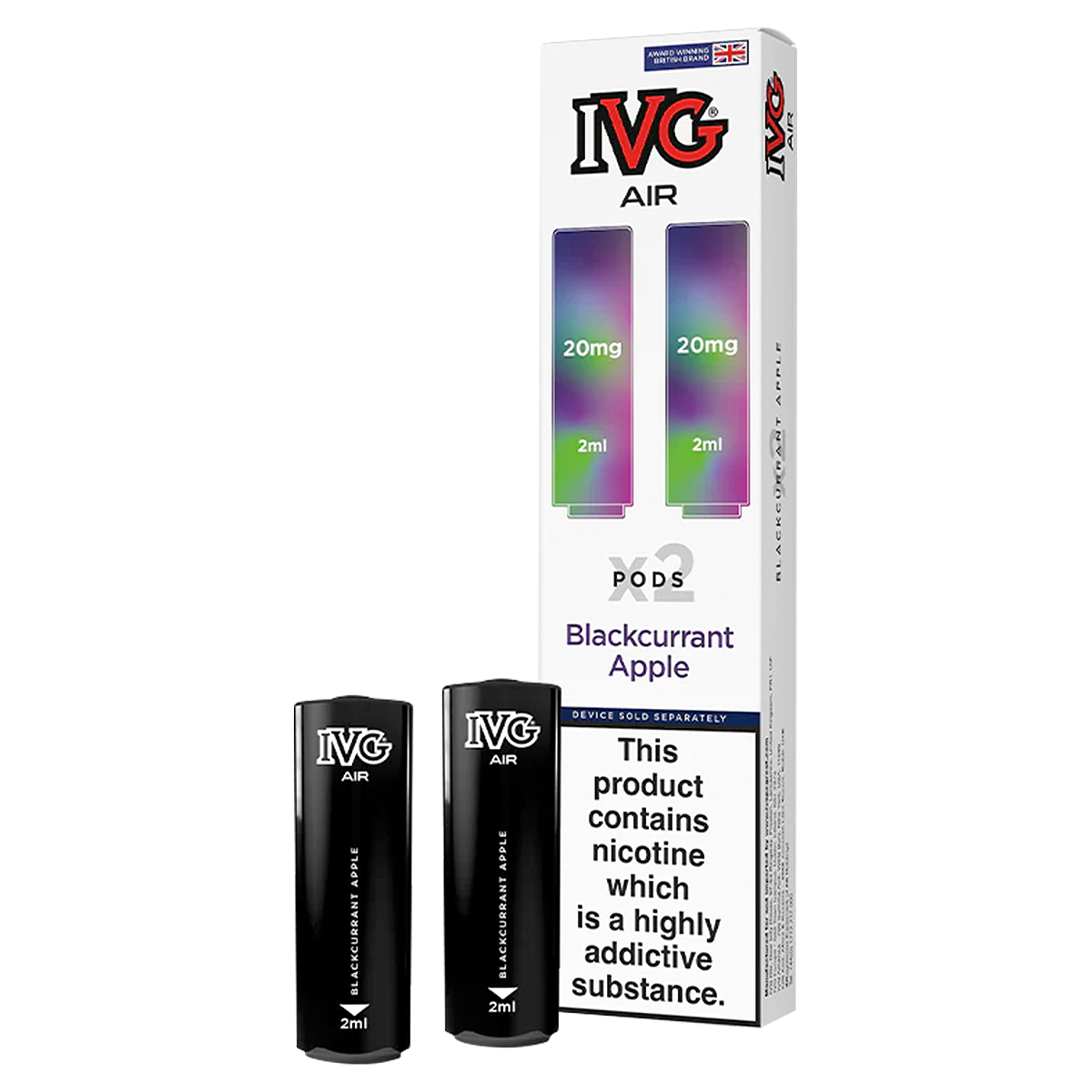 Blackcurrant Apple IVG Air Replacement Pods