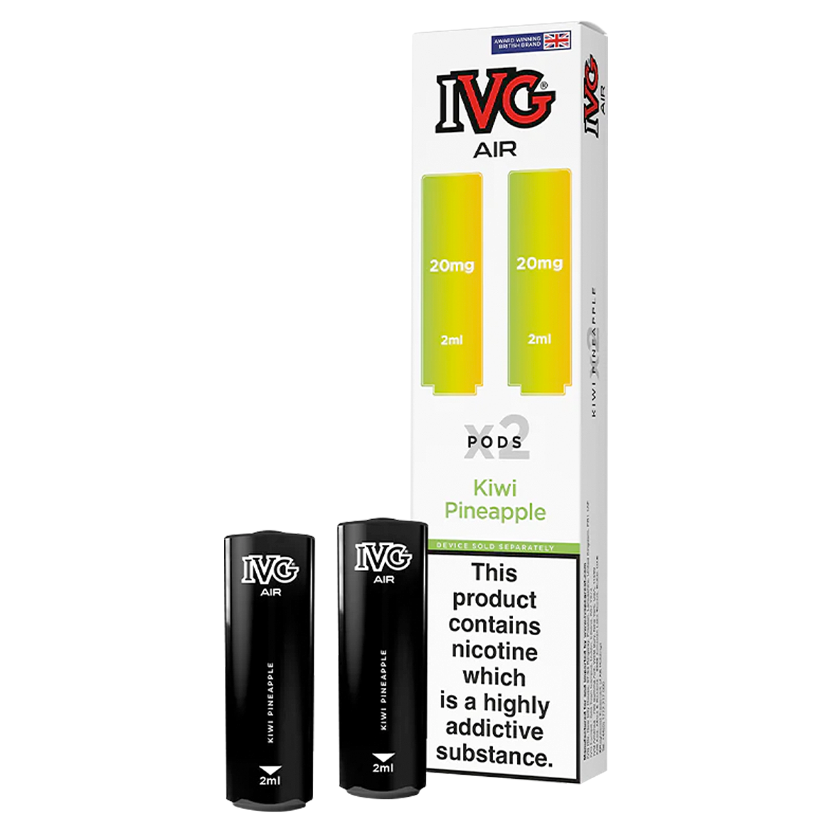 Kiwi Pineapple IVG Air Replacement Pods | Isle of Vapes