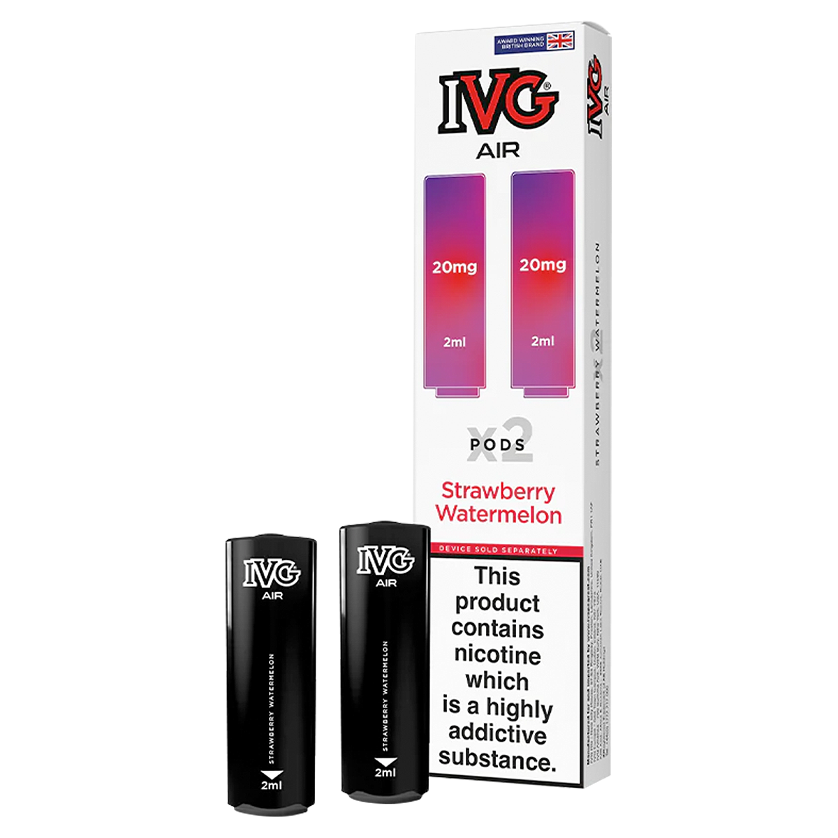 Strawberry Watermelon IVG Air Replacement Pods | Isle of Vapes